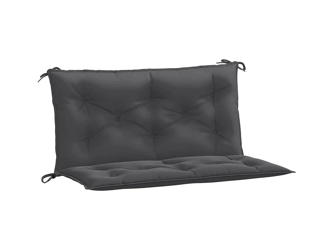 Coussins de banc de jardin lot de 2 anthracite mélangé tissu