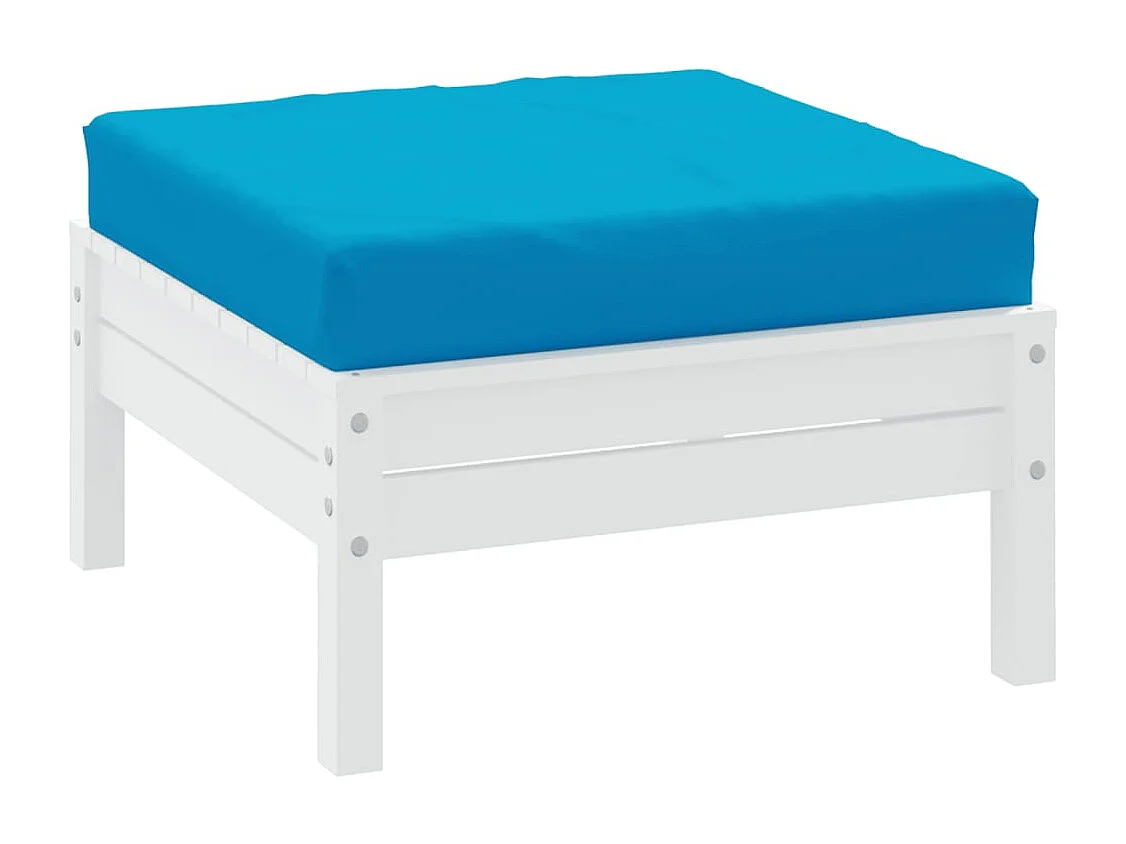 Almofadão p/ móveis paletes 60x60x8 cm tecido oxford azul-claro