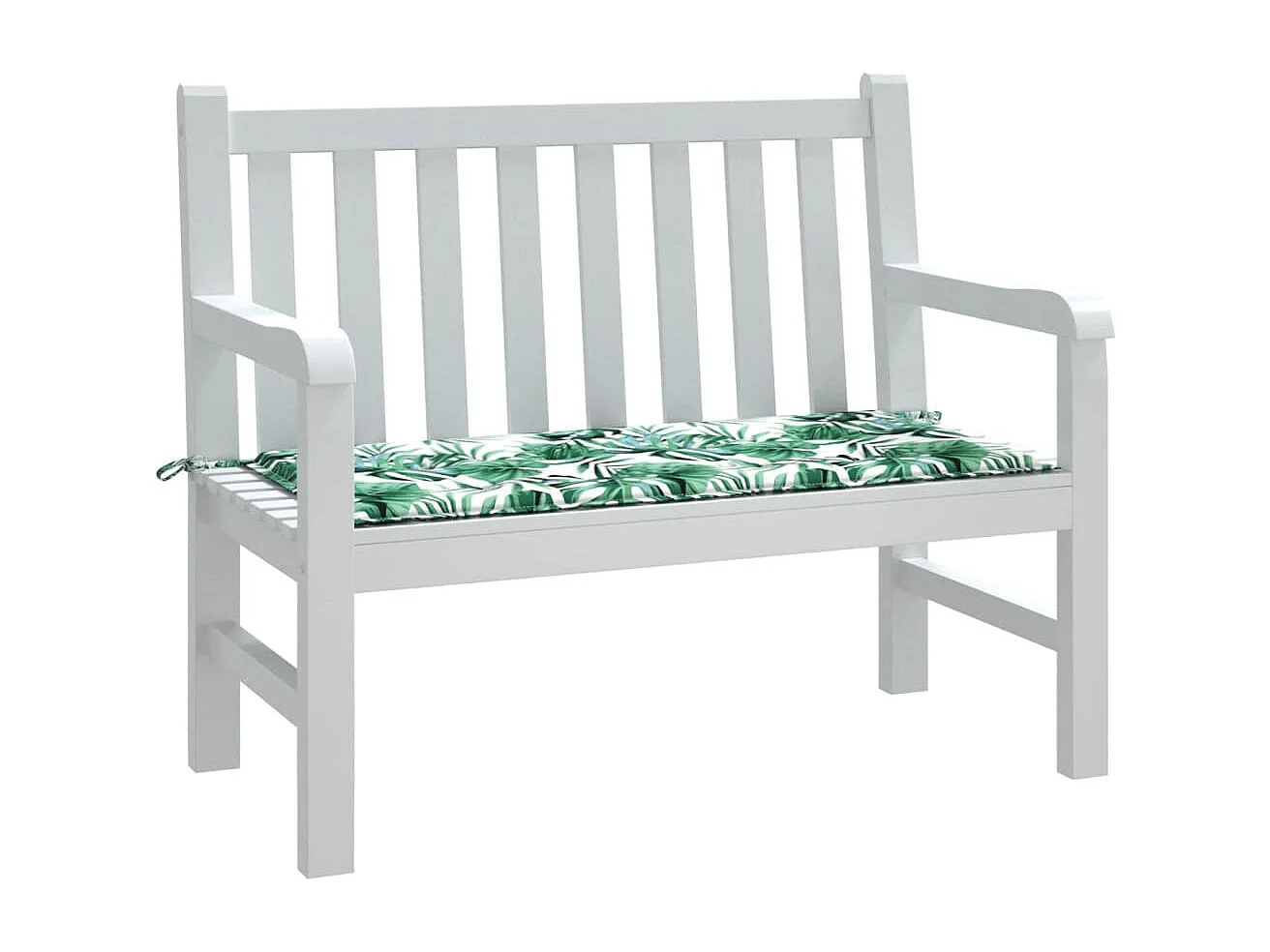 Almofadão banco jardim 120x50x3 cm tecido oxford padrão folhas