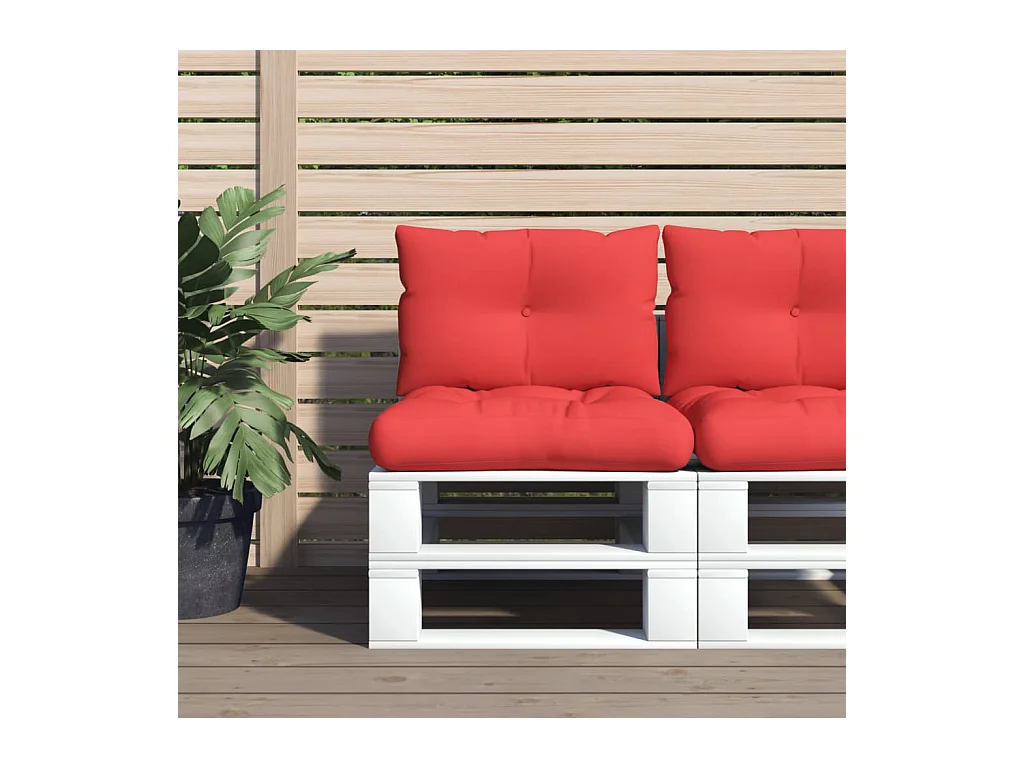 Palettenkissen 2-tlg. Rot Stoff