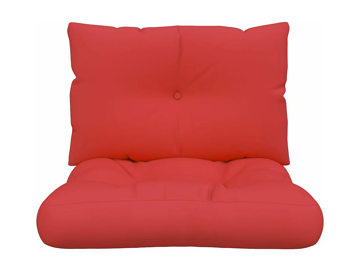 Cojines para palets 2 unidades tela rojo
