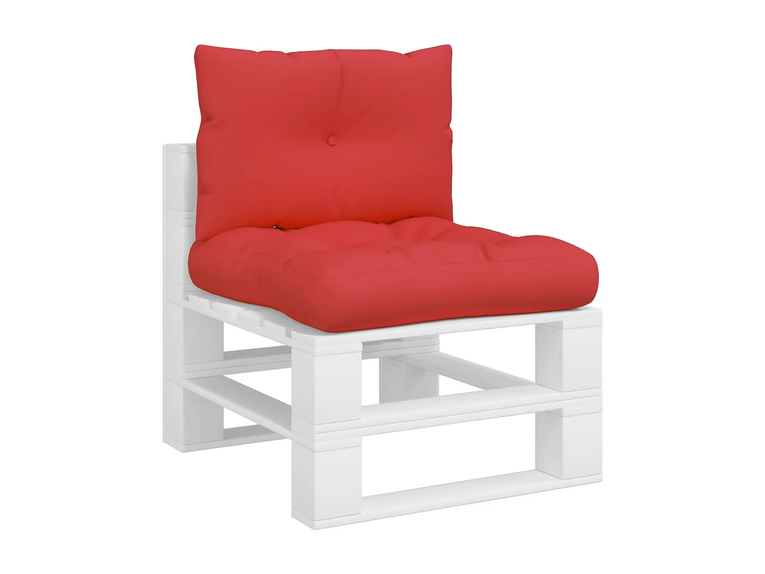 Coussins de palette lot de 2 rouge tissu