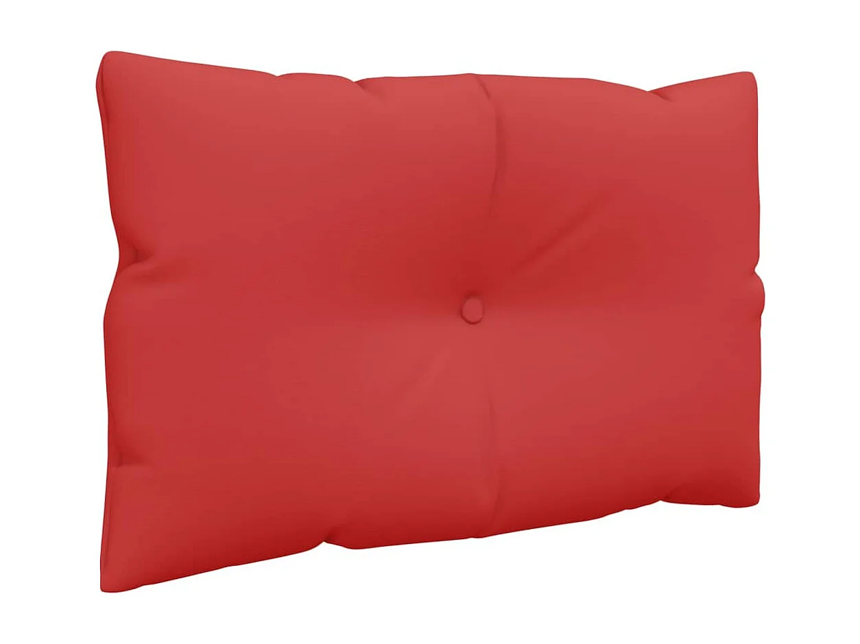 Coussins de palette lot de 2 rouge tissu