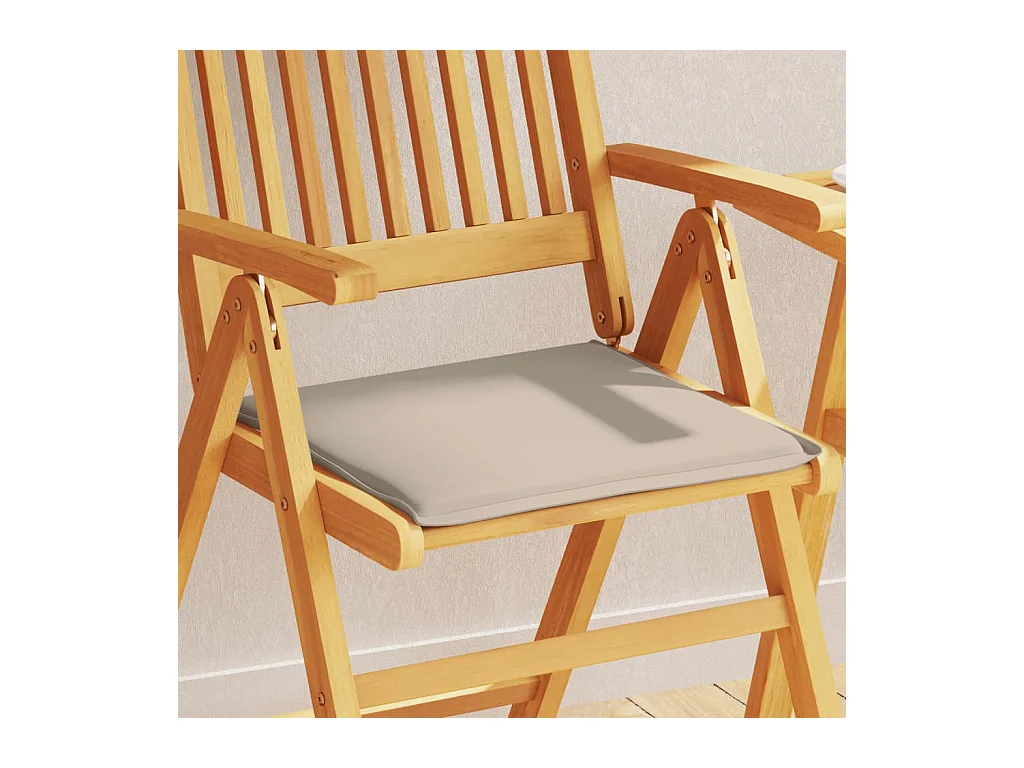 Coussins de siège de jardin lot de 4 taupe 45x45x2 cm carré