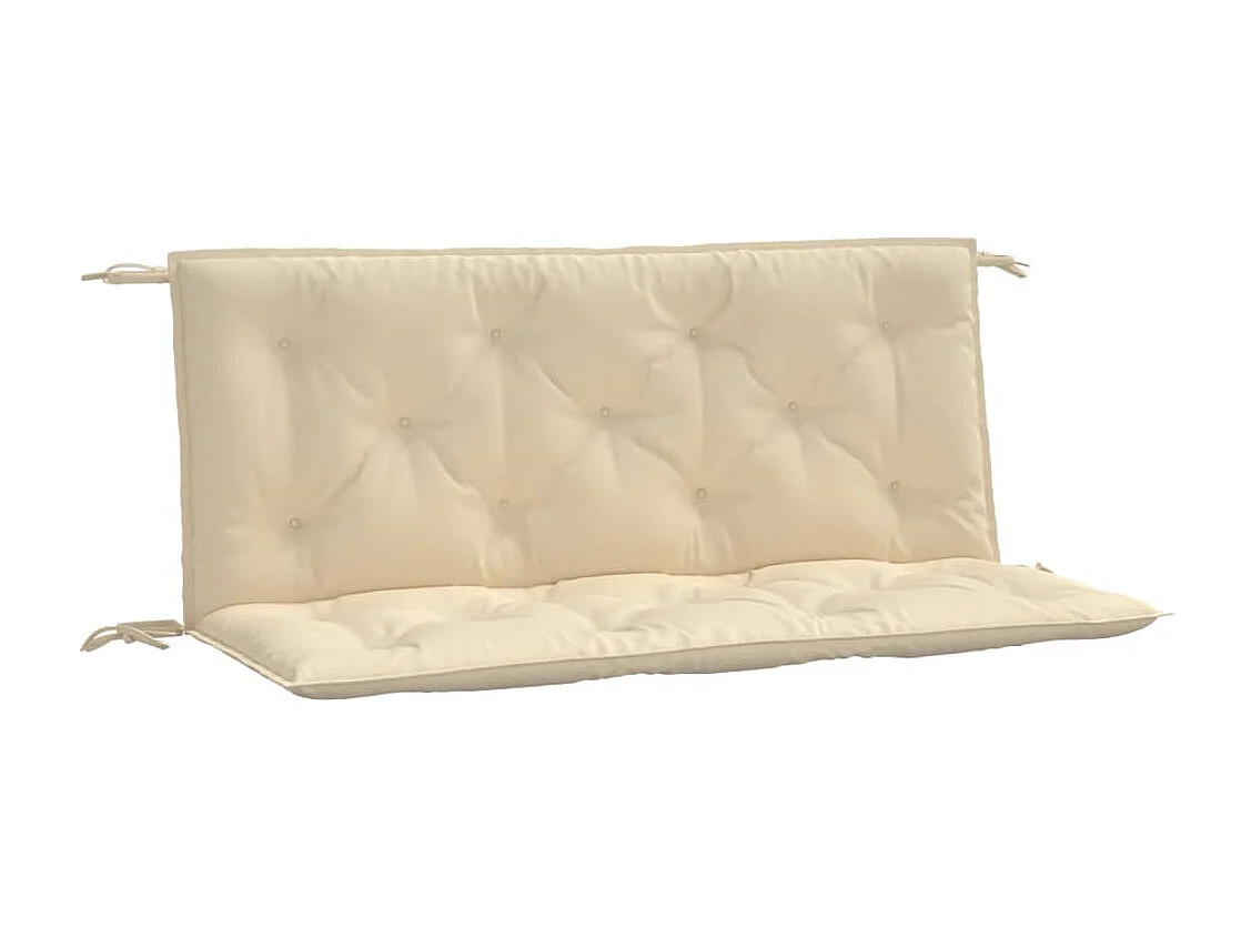 Cuscini Panca da Giardino 2pz Beige 120x50x7 cm Tessuto Oxford