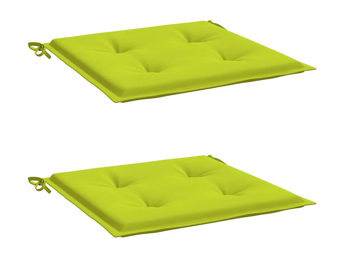 Cojines de silla de jardín 2 uds tela Oxford verde 50x50x3 cm