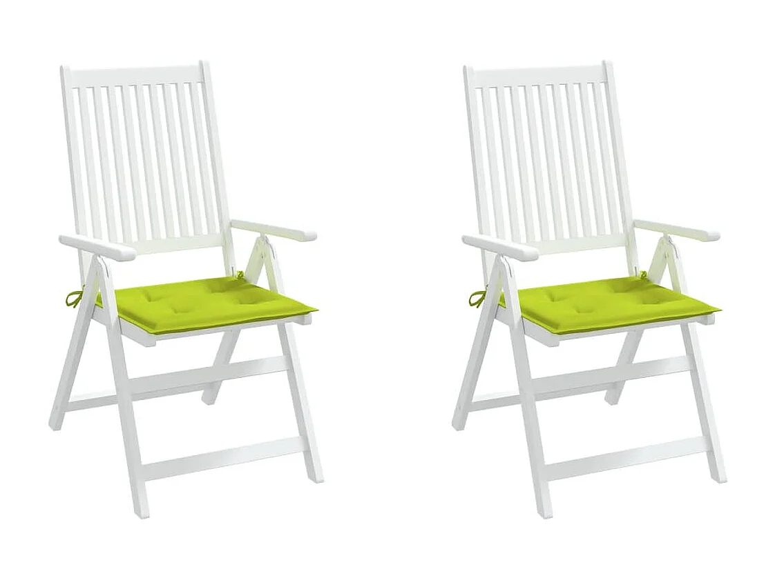 Cojines de silla de jardín 2 uds tela Oxford verde 50x50x3 cm