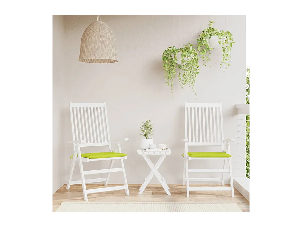 Cuscini per Sedia 2 pz Verde Brillante 50x50x3cm Tessuto Oxford