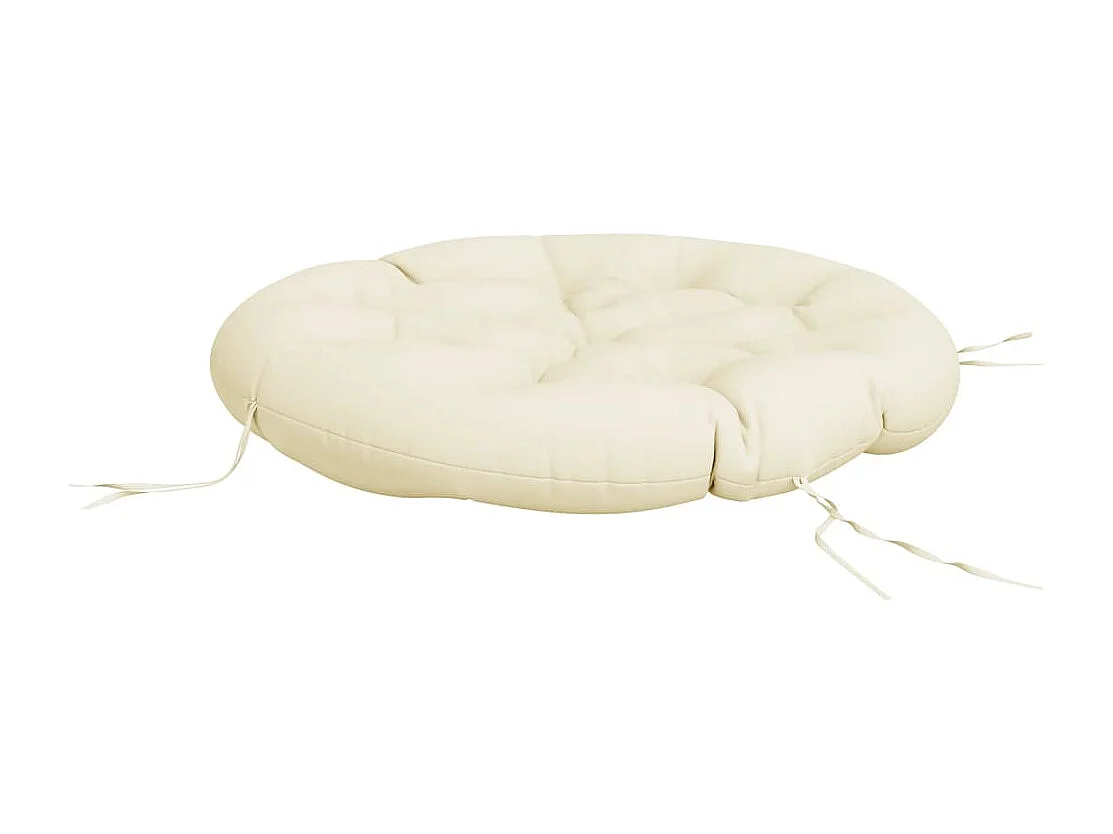 Cuscino Rotondo Crema Ø 100x11 cm in Tessuto Oxford