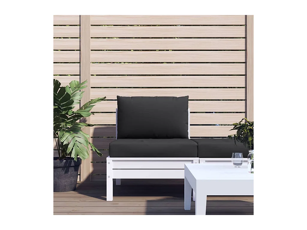Coussins de palette lot de 2 noir tissu oxford
