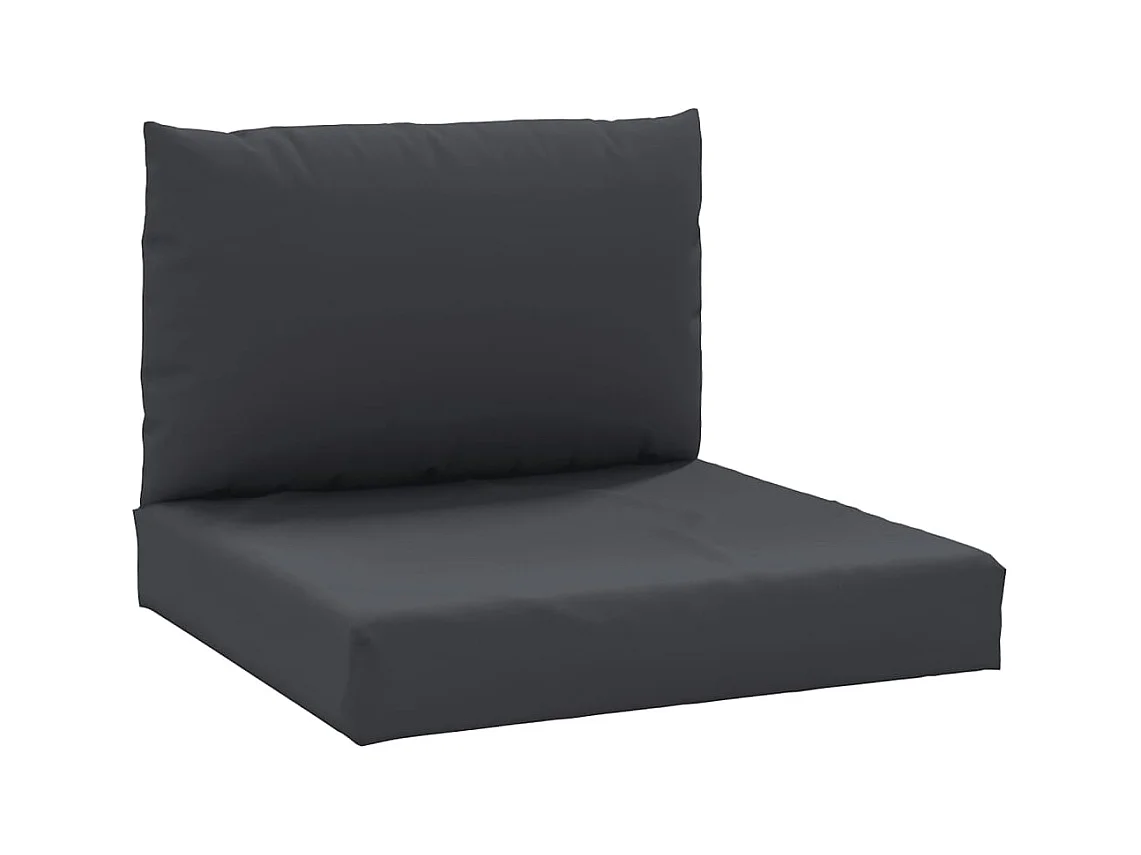 Coussins de palette lot de 2 noir tissu oxford