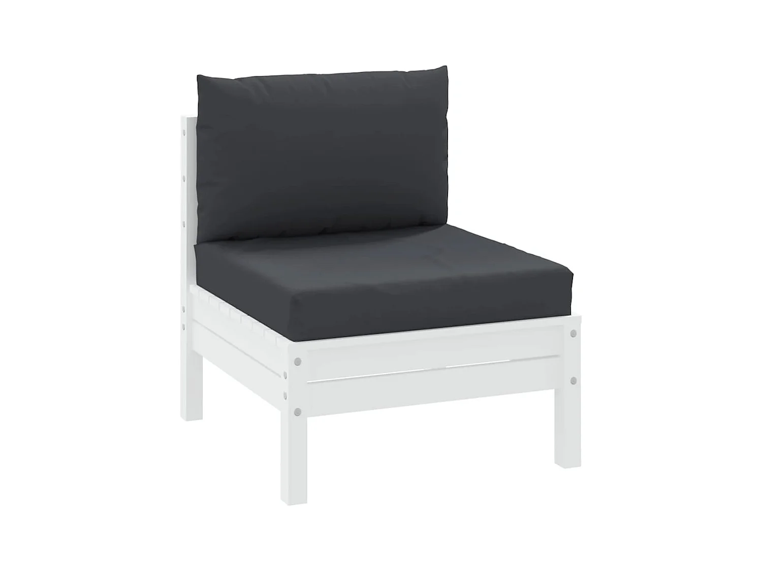 Coussins de palette lot de 2 noir tissu oxford