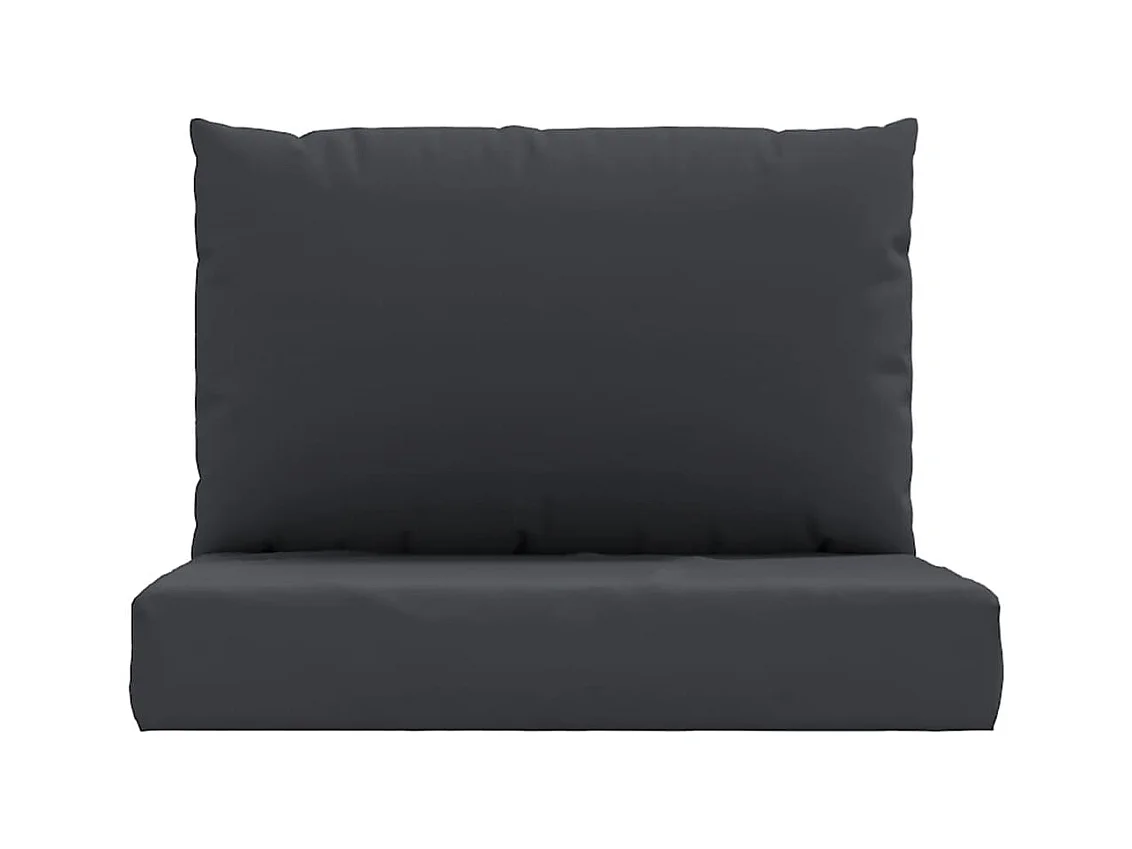 Coussins de palette lot de 2 noir tissu oxford