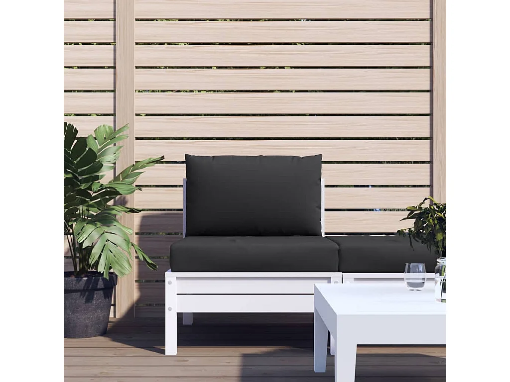 Coussins de palette lot de 2 noir tissu oxford