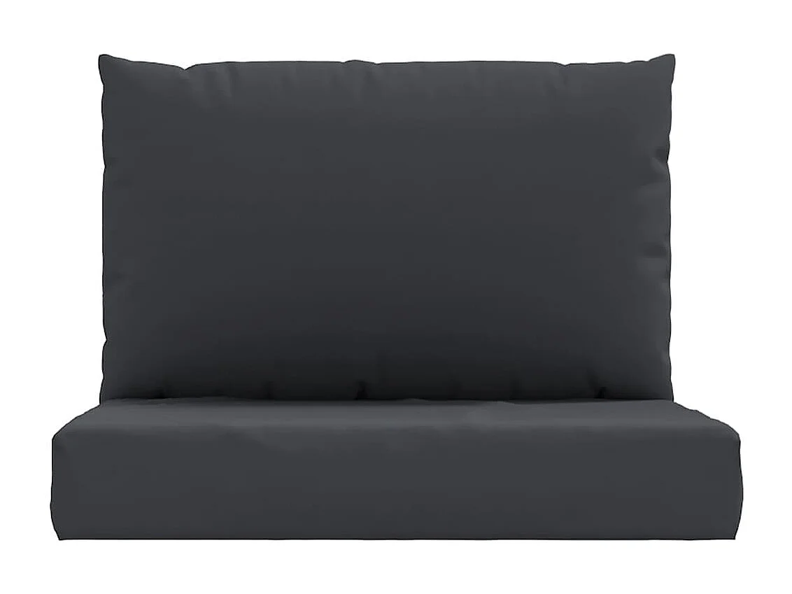 Coussins de palette lot de 2 noir tissu oxford