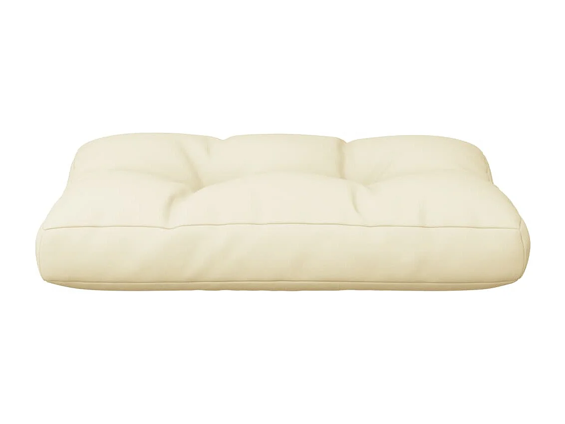 Coussin de palette crème 50x40x12 cm tissu