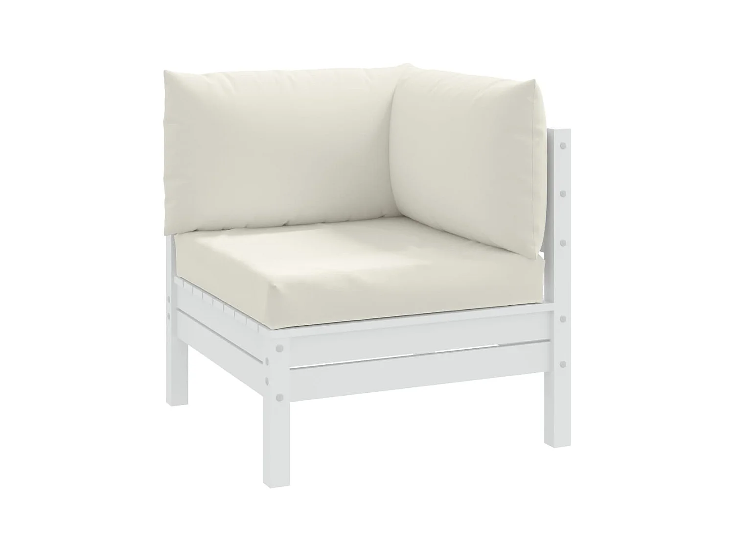Coussins de palette lot de 3 crème mélangé tissu