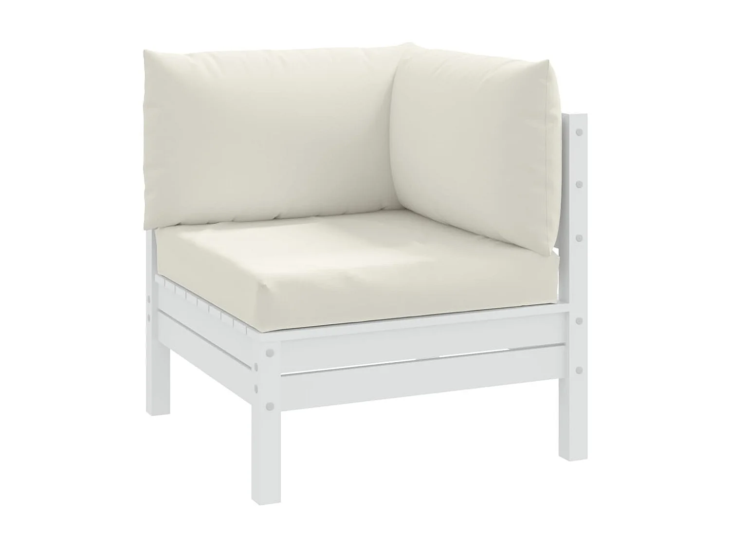 Coussins de palette lot de 3 crème mélangé tissu