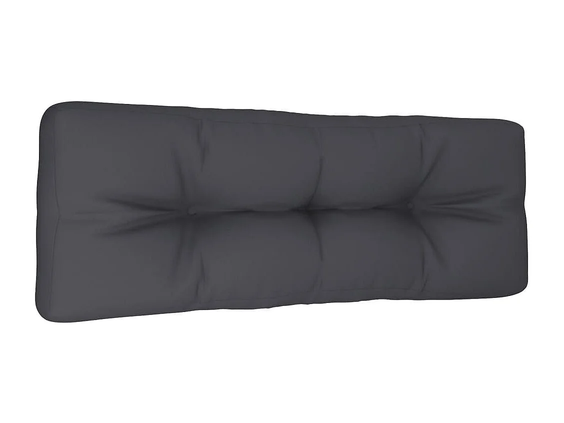 Palettenkissen Anthrazit 120x40x12 cm Stoff