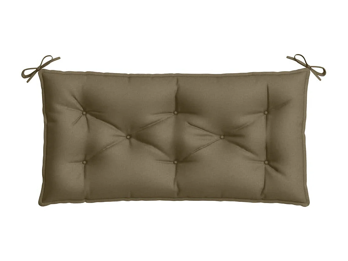 Cojín para banco de jardín tela gris taupe melange 100x50x7 cm