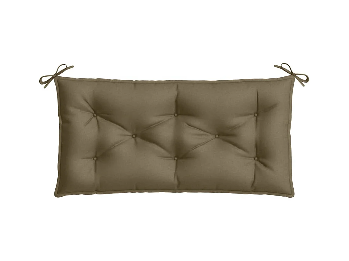 Coussin de banc de jardin taupe mélangé 100x50x7 cm tissu