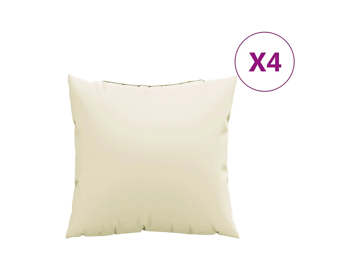 Almofadas de sofá 4 pcs 40x40 cm tecido cor creme