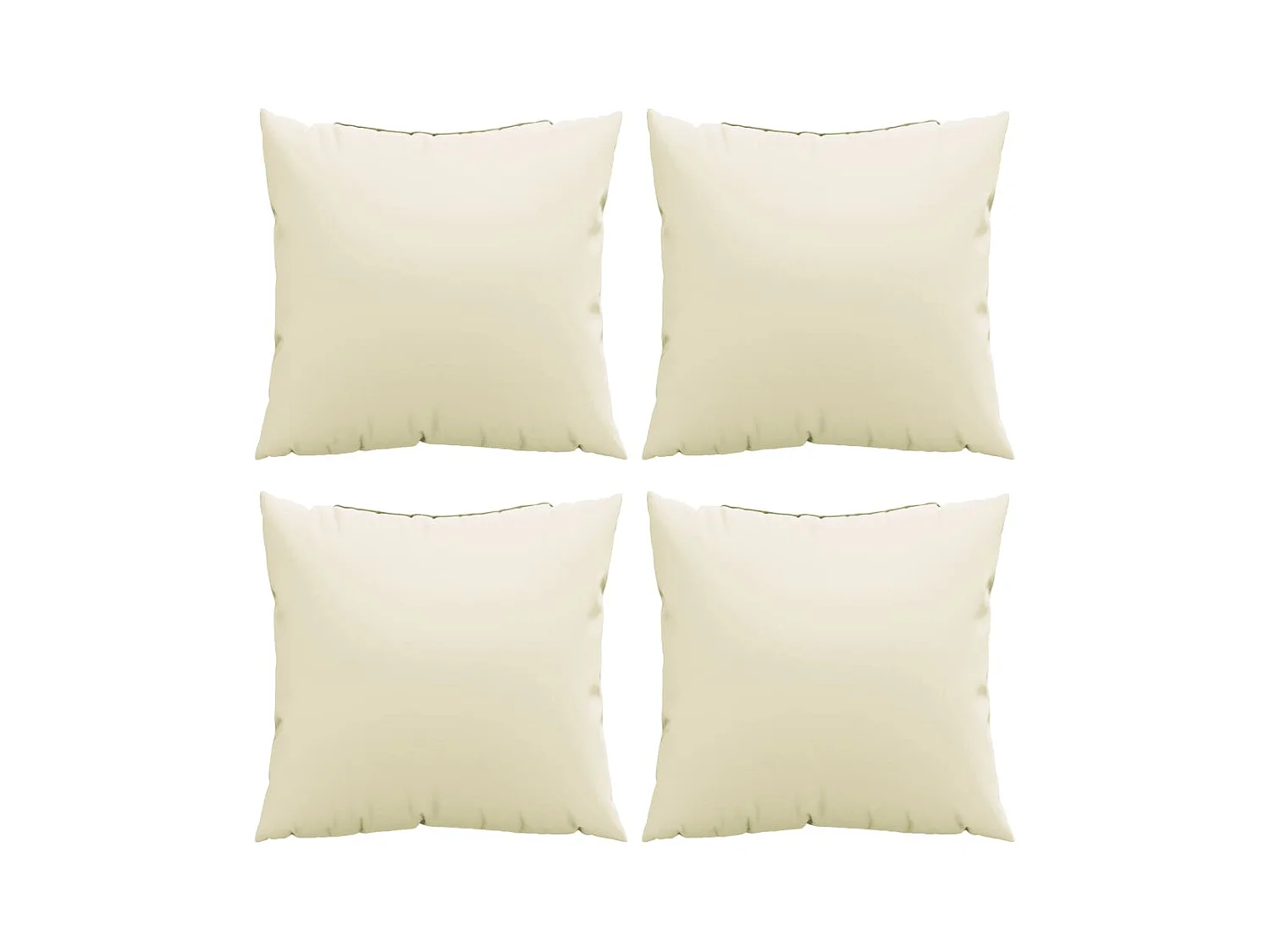 Almofadas de sofá 4 pcs 40x40 cm tecido cor creme