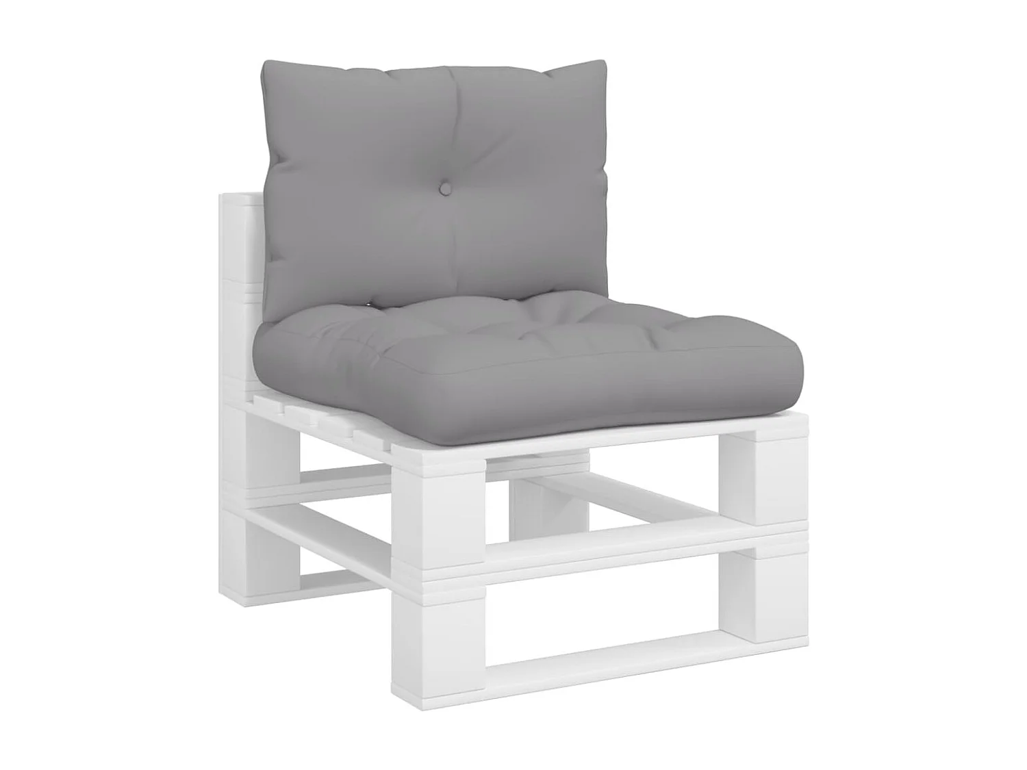 Palettenkissen 2-tlg. Grau Stoff