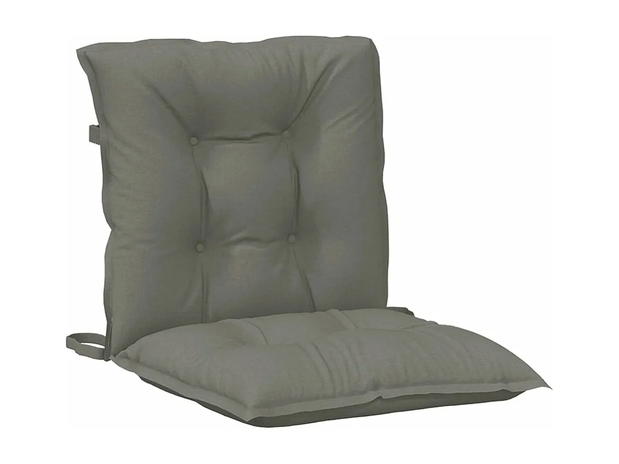 Almofadões lombares cadeiras 4pcs mesclado tecido cinza-escuro