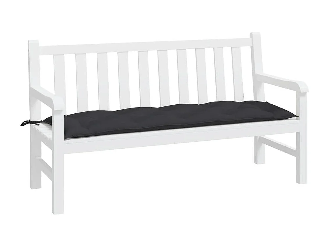 Coussin de banc de jardin noir 150x50x7 cm tissu oxford