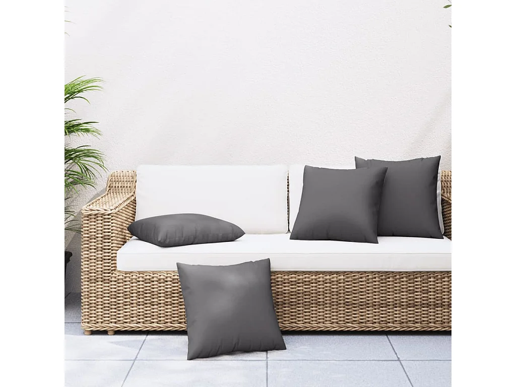 Almofadas de sofá 4 pcs 40x40 cm tecido antracite