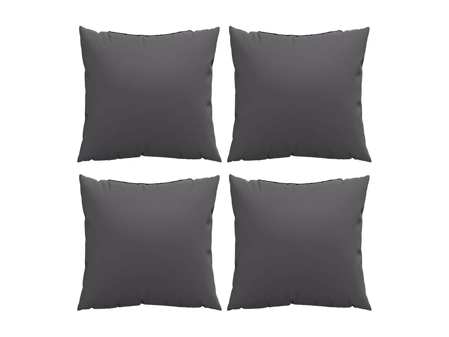 Almofadas de sofá 4 pcs 40x40 cm tecido antracite