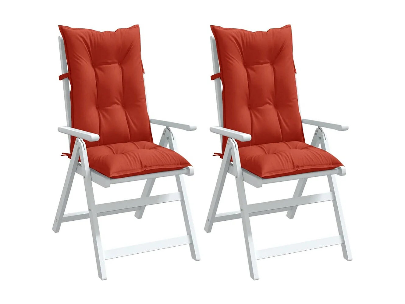 Coussins de chaise à dossier haut lot de 2 rouge mélangé tissu