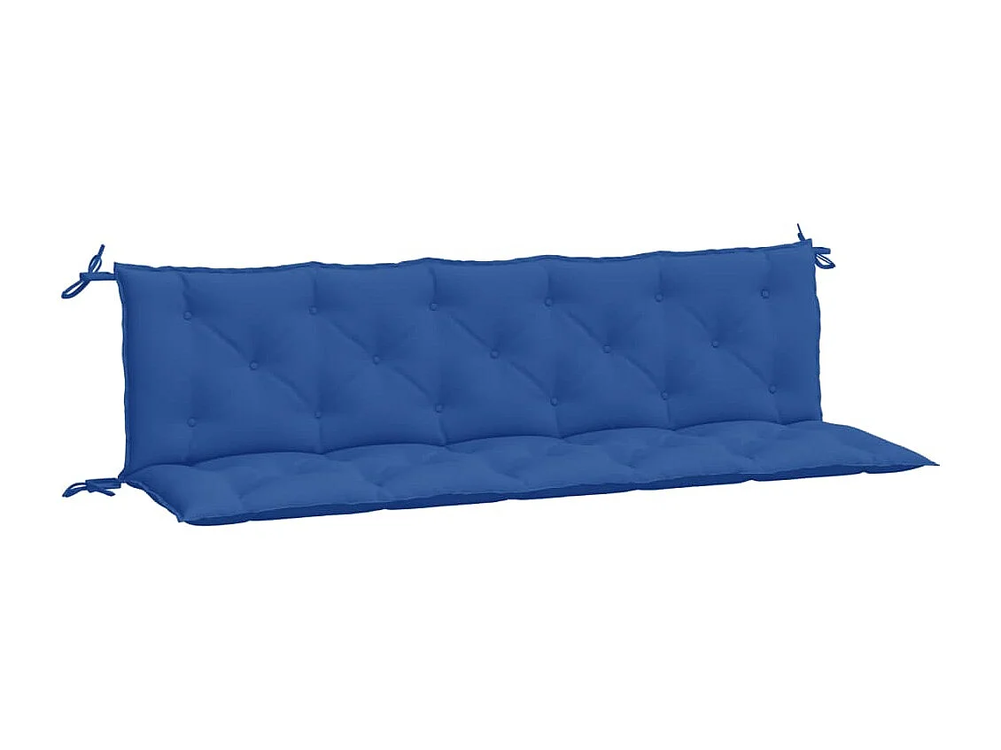 Coussins de banc jardin lot de 2 bleu 180x50x7 cm tissu Oxford