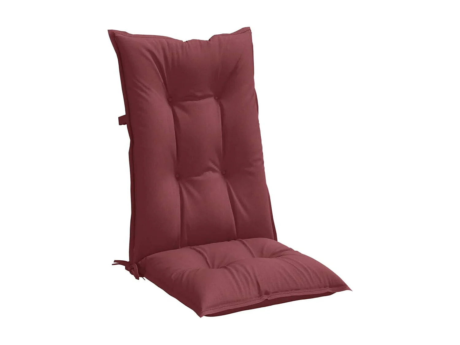 Cojines para silla respaldo alto 6 uds tela rojo tinto melange