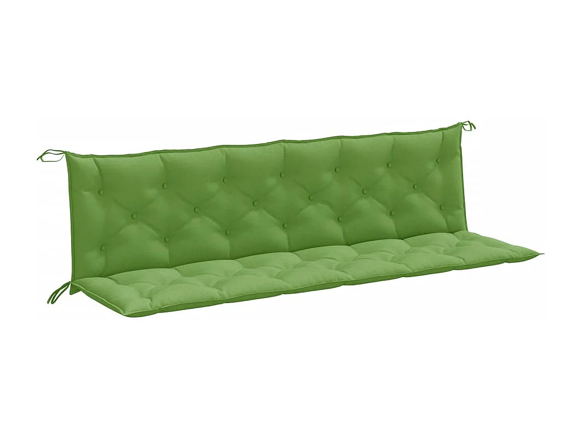 Almofadões banco jardim 2pcs 200x50x7 cm mesclado tecido verde