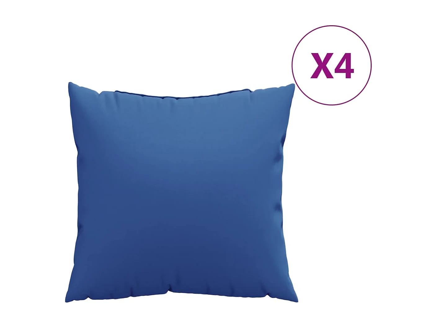 Cuscini per Divano 4 pz Blu Reale 50x50 cm in Tessuto