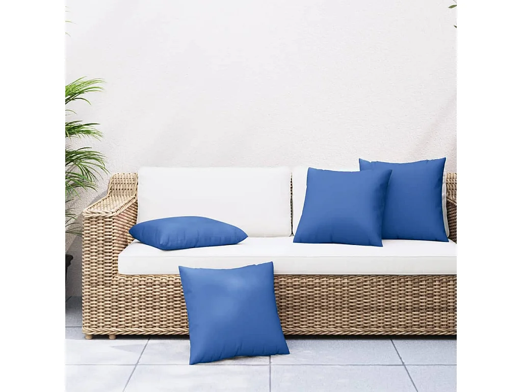 Almofadas de sofá 4 pcs 50x50 cm tecido azul