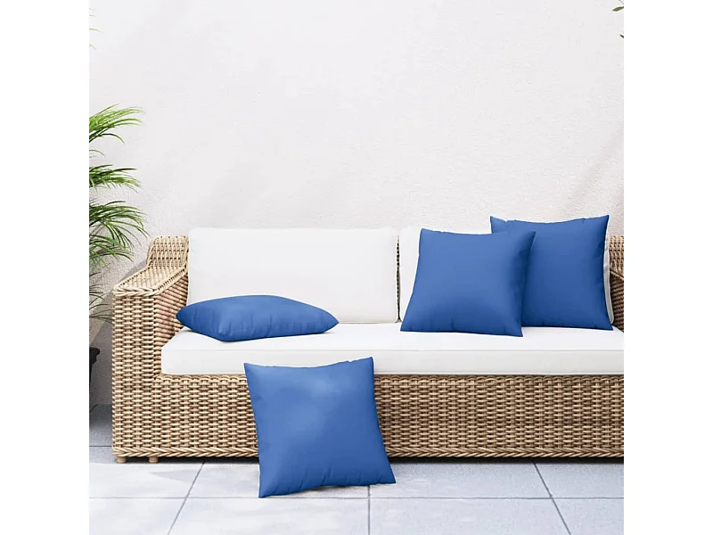 Coussins de canapé 4 pcs bleu royal 50x50 cm tissu