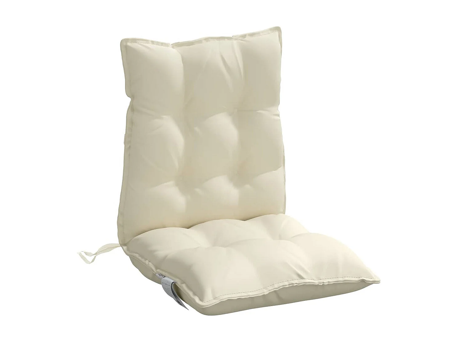 Niedriglehner-Auflagen 6 Stk. Creme Oxford-Gewebe