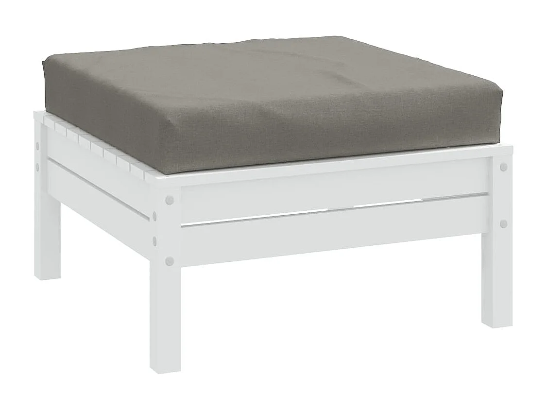 Coussin de palette gris foncé mélangé 60x60x10 cm tissu