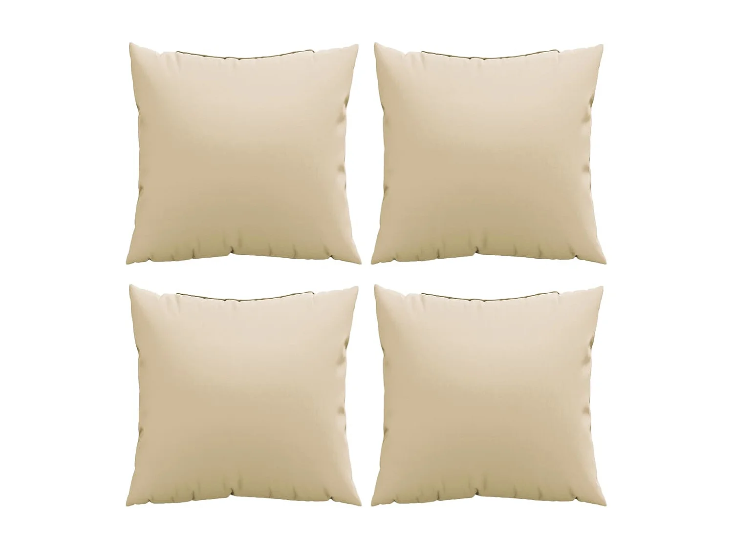 Sofakissen 4 Stk. Beige 40x40 cm Stoff