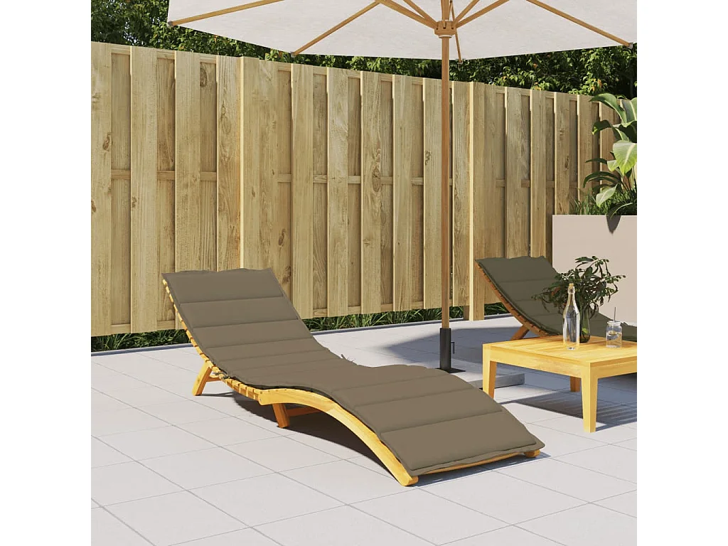 Cuscino per Lettino Prendisole Tortora Mélange 200x60x4 cm