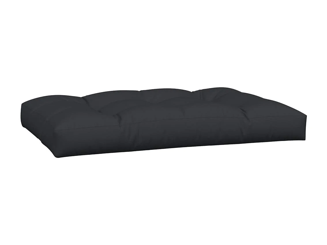 Coussins de palette lot de 2 noir tissu