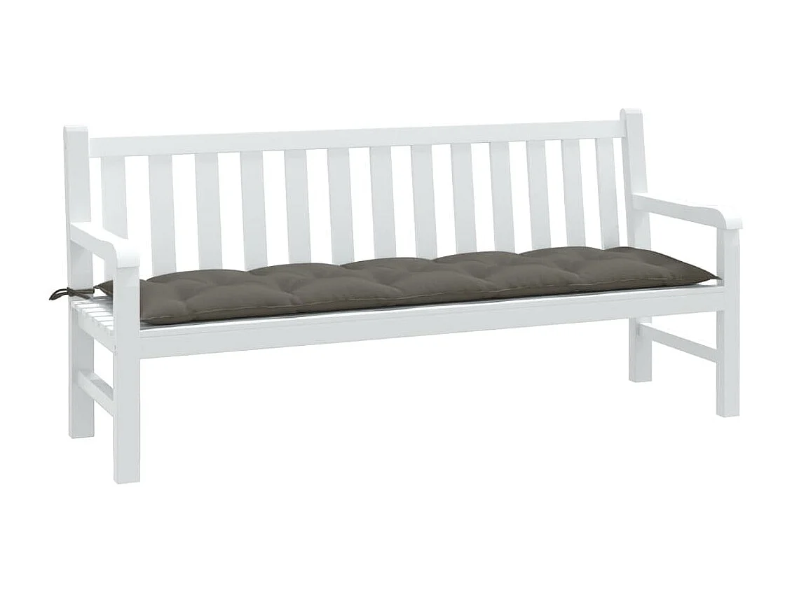 Coussin de banc de jardin gris foncé mélangé 180x50x7 cm tissu