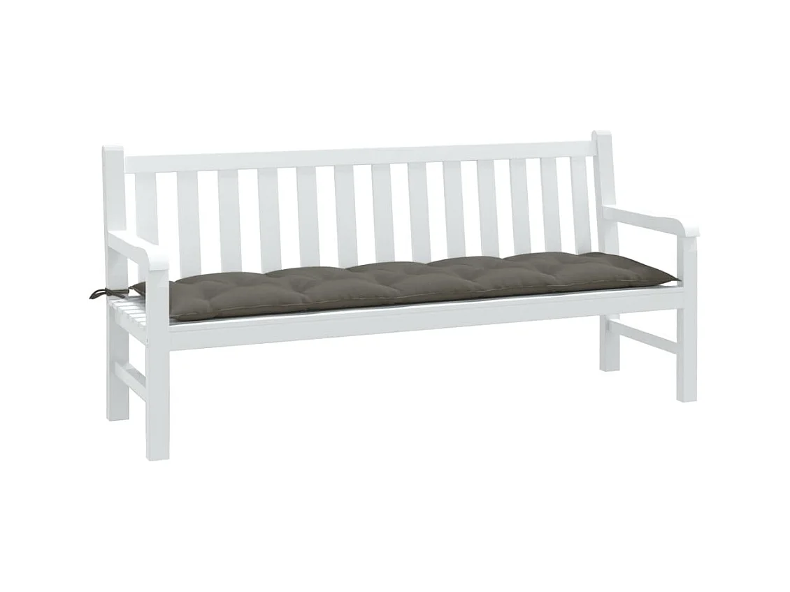Gartenbank-Auflage Melange Dunkelgrau 180x50x7 cm Stoff