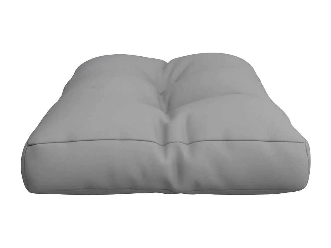 Coussin de palette gris 80x40x12 cm tissu