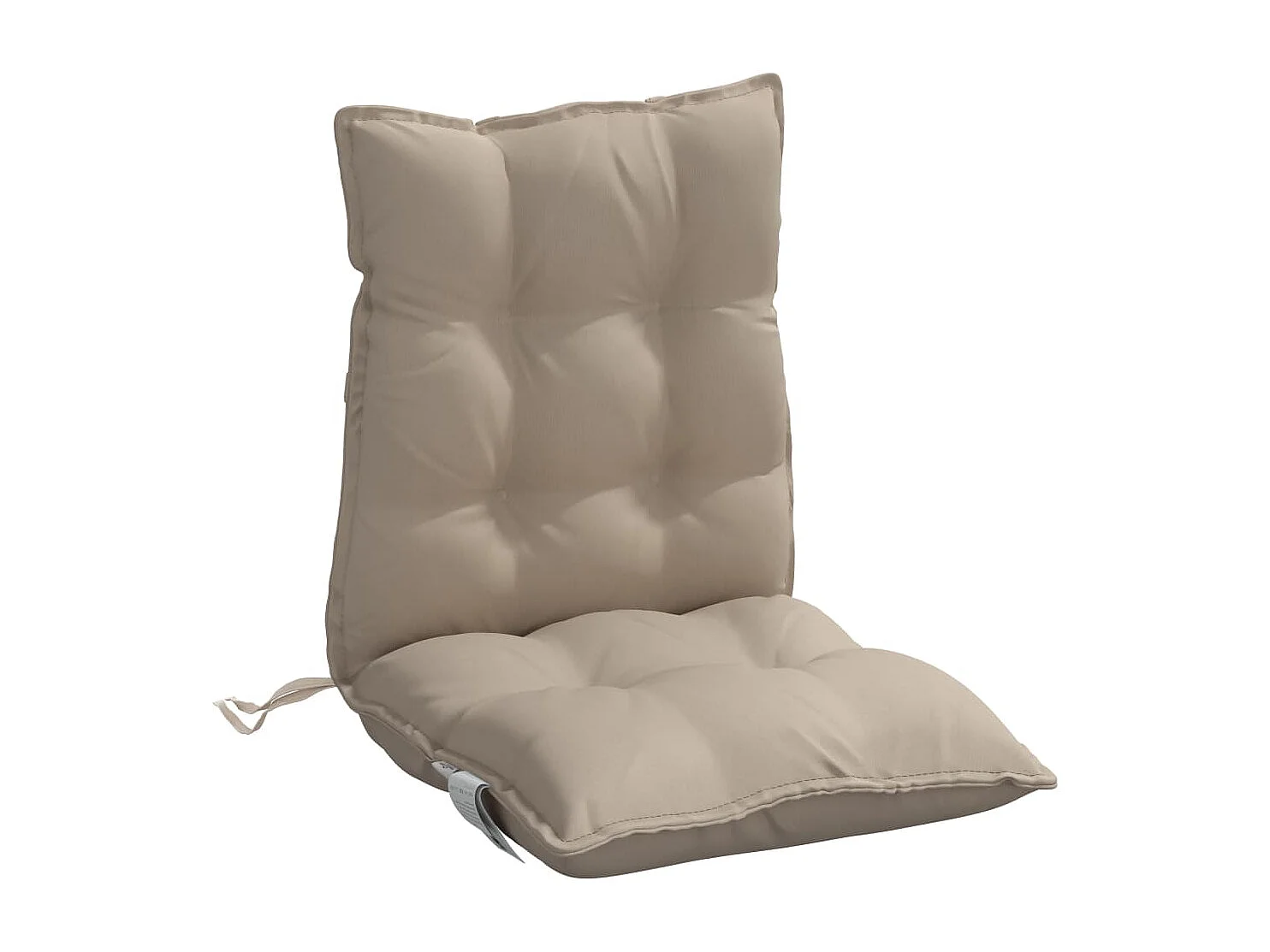 Coussins de chaise à dossier bas lot de 4 taupe tissu oxford