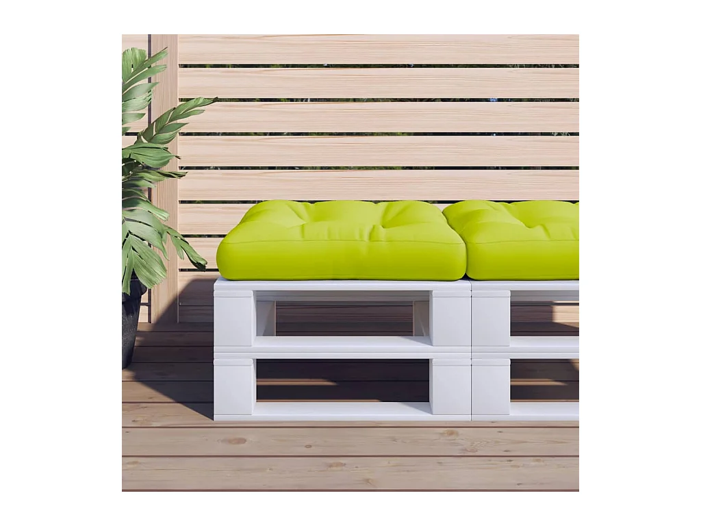 Coussin de palette vert vif tissu