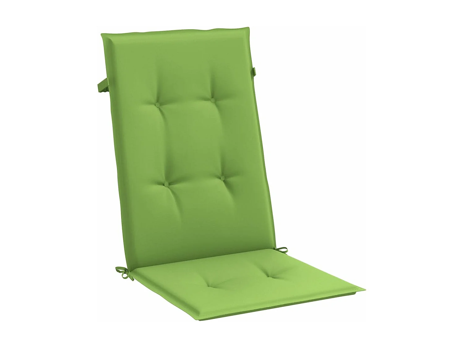 Coussins de chaise à dossier haut lot de 4 vert mélangé tissu